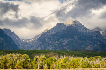 The Teton Range at Grand Teton National Park in Northwestern Wyoming