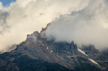 Snow-capped Mountains Landscape in Grand Teton National Park in Wyoming