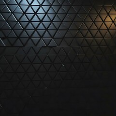 Obraz premium Futuristic 3D Wall Design: Triangular Tiles and Black Blocks in Polished Semigloss Finish