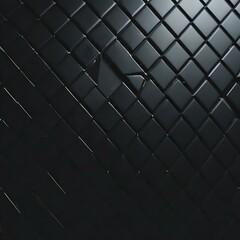 Futuristic 3D Wall Design: Triangular Tiles and Black Blocks in Polished Semigloss Finish