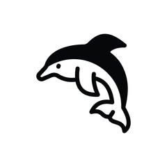 Fototapeta premium Dolphin vector icon