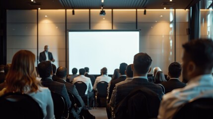 Large Room At A Corporate B2B Event With Business People Gathering To Discuss And Network. Generative AI