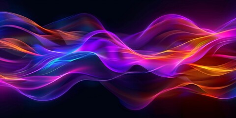 Dark abstract background with a glowing abstract waves abstract background
