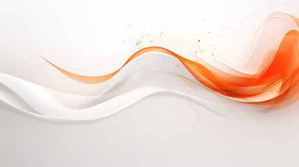 Elegant Abstract Background with Waves in Orange and White Color background
