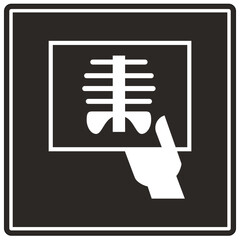 Hospital imaging department sign