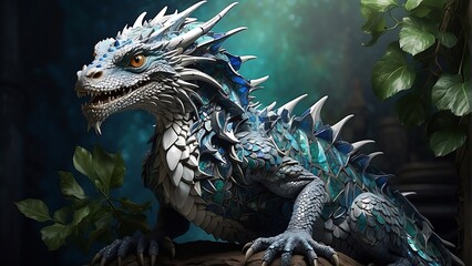 Baby Dragons are rare in legends in the fantasy forest.
