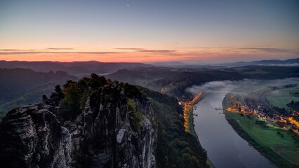 sunset in the mountains