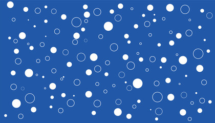 Blue background with circle shapes, abstract style with bubbles, minimal seamless circle shapes, circle design