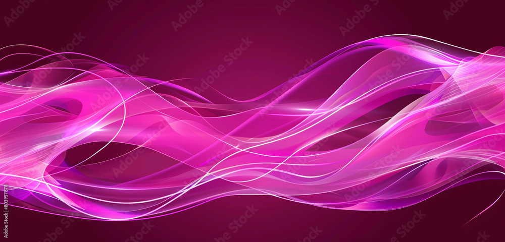 Poster tranquil abstract swoosh in turquoise with elegant soft waves.