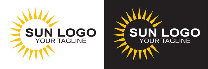 Fototapeta premium sun logo and icon Vector design Template vector illustration logo design. Eps.10 . 