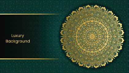 Decorative golden floral ornamental mandala design background. Arabesque style greeting and invitation card. Decoration, Decorative, Ornament, Ornamental, India, Indian, invitation, Wedding, 