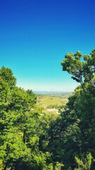 Forest and hiking trails of the Somogyi hills, valley bridge, Balaton, Hungary