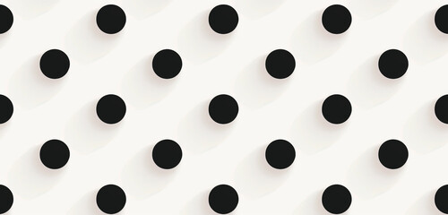 Black dots on white capture the essence of chic, minimalist design.