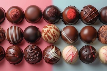 Сhocolate candies on the theme of World Chocolate Day
