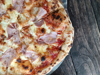 Pizza with various flavors for lunch