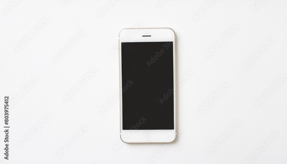 Poster mock up of a smartphone on white background