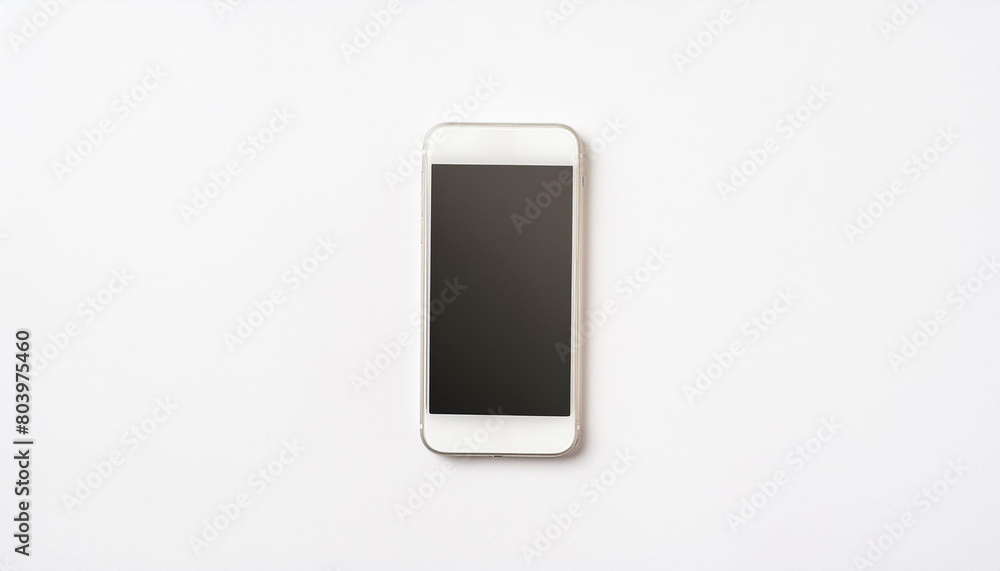 Poster mock up of a smartphone on white background