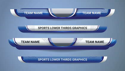 Sport Scoreboard Broadcast Graphic and Lower Thirds Template for soccer and football