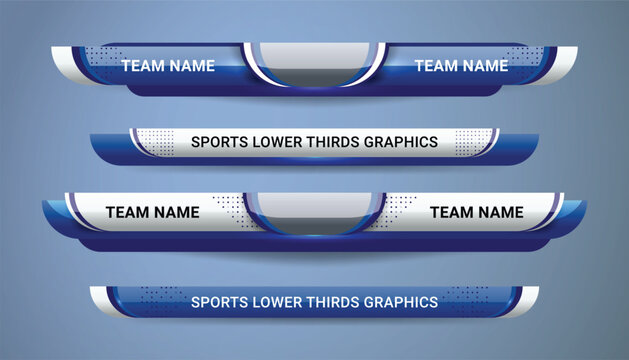 Sport Scoreboard Broadcast Graphic and Lower Thirds Template for soccer and football