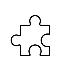 Obraz premium Puzzle icon vector. Conundrum illustration sign. Teaser symbol or logo.