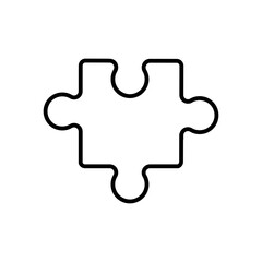 Puzzle icon vector. Conundrum illustration sign. Teaser symbol or logo.