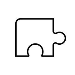 Puzzle icon vector. Conundrum illustration sign. Teaser symbol or logo.