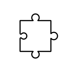 Puzzle icon vector. Conundrum illustration sign. Teaser symbol or logo.