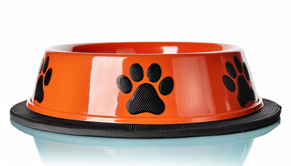 Mockup of practical food bowl with nonslip base and paw print design