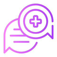 medical support gradient icon