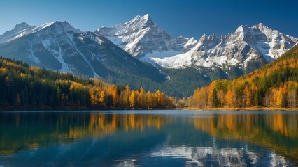 lake in yosemite  Mountain Serenity Reflective Lake Vista