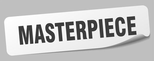 masterpiece sticker. masterpiece label