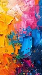 Stylish Multicolored Painting. Abstract Art Texture Wallpaper