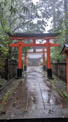 Traditional Japanese Torii Gate