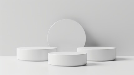 Empty white round cosmetic jar, perfect for creams or powders