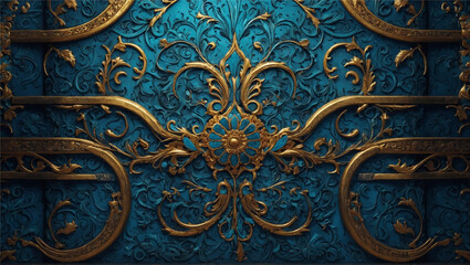 Fototapeta na wymiar A rich and luxurious style background, with intricate patterns and textures, Generative AI