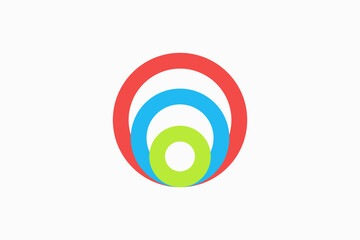 triple circle Vector Logo Premium 