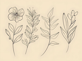 Naklejka premium Hand-drawn floral illustration featuring roses, tulips, and leaves in a vintage design, perfect for summer or spring-themed cards and wallpapers.