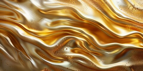 Fototapeta premium Luxurious, Gold, Glistening texture. A Golden surface for Liquid