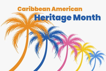 Naklejka premium Illustration vector graphic of caribbean american heritage month. Good for poster