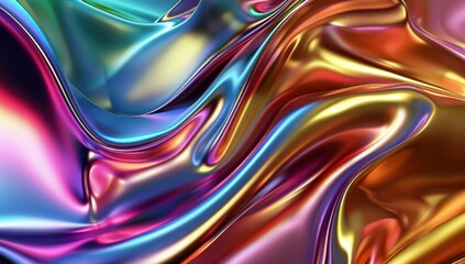 Silky background in different holographic colors