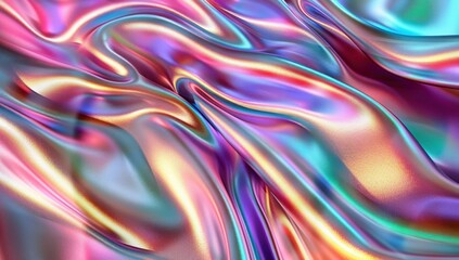 a close up of a silky background in iridescent colors