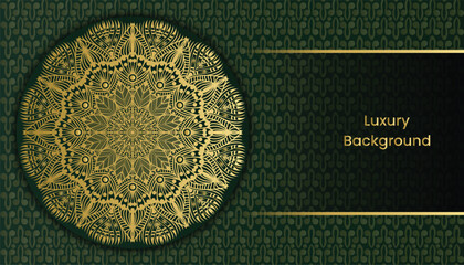 Decorative golden floral ornamental mandala design background. Arabesque style greeting and invitation card. Decoration, Decorative, Ornament, Ornamental, India, Indian, invitation, Wedding, 