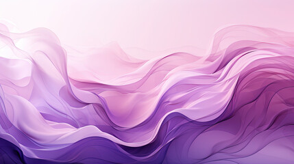 Smooth Flowing White And Purple Wave Design Energy Lines on A Voilet Background