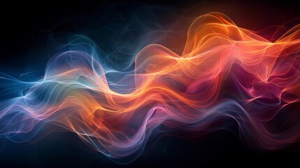 Obraz premium Dynamic energy and movement in a stunning abstract design with vibrant red and blue waves