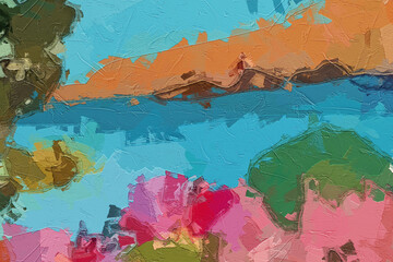 Oil paintings and various flower ponds, chrysanthemums, mountains, cacti, and ponds are beautiful