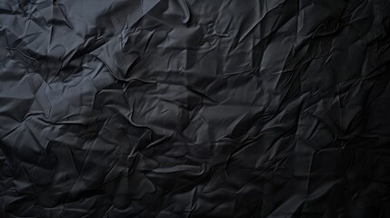 Black crumpled paper texture with a tactile feel.