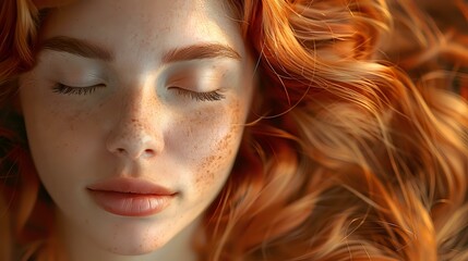 Naklejka premium Luxury and Elegance: A High-End Beauty Portrait with Soft, Directional Lighting