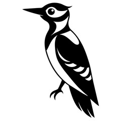 Graceful Woodpecker Silhouette: Captivating Nature Art