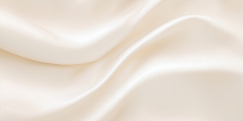A white fabric with a wave pattern. The fabric is smooth and silky