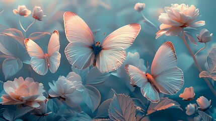 Graceful Butterfly Composition with Ethereal Lighting